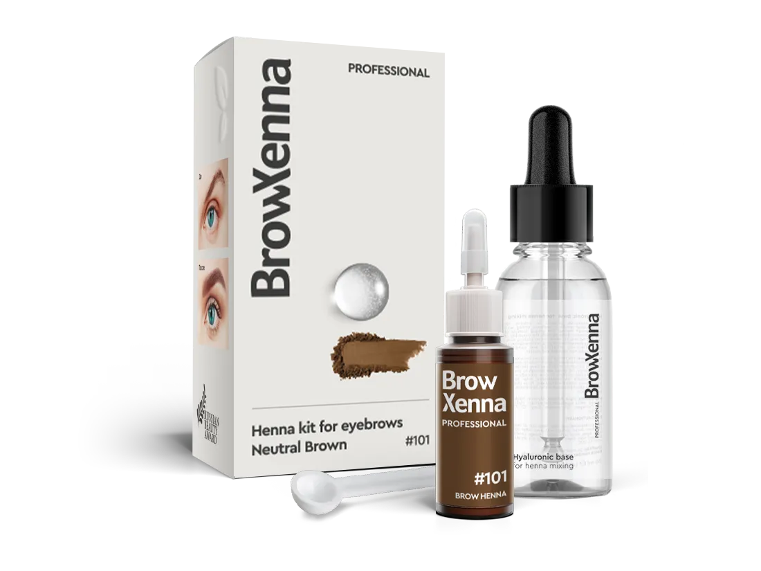 BrowXenna® Henna Kit with Hyaluronic Mixing Base 