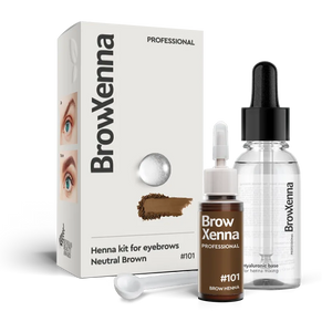 BrowXenna® Henna Kit with Hyaluronic Mixing Base 