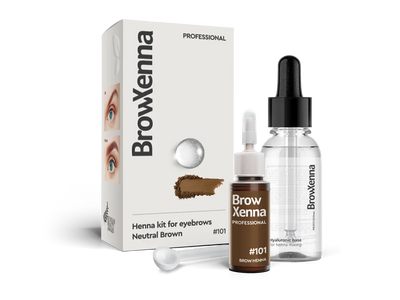 BrowXenna® Henna Kit with Hyaluronic Mixing Base #101