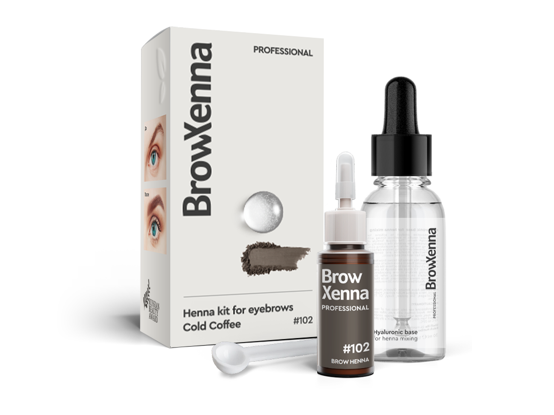 BrowXenna® Henna Kit with Hyaluronic Mixing Base 