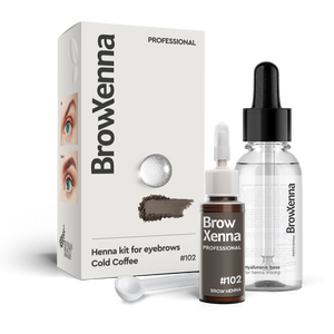 BrowXenna® Henna Kit with Hyaluronic Mixing Base 