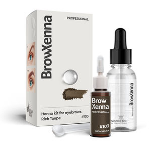 BrowXenna® Henna Kit with Hyaluronic Mixing Base 