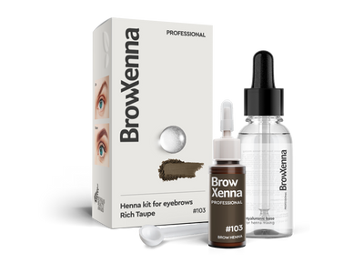 BrowXenna® Henna Kit with Hyaluronic Mixing Base #103