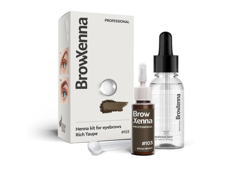 BrowXenna® Henna Kit with Hyaluronic Mixing Base 