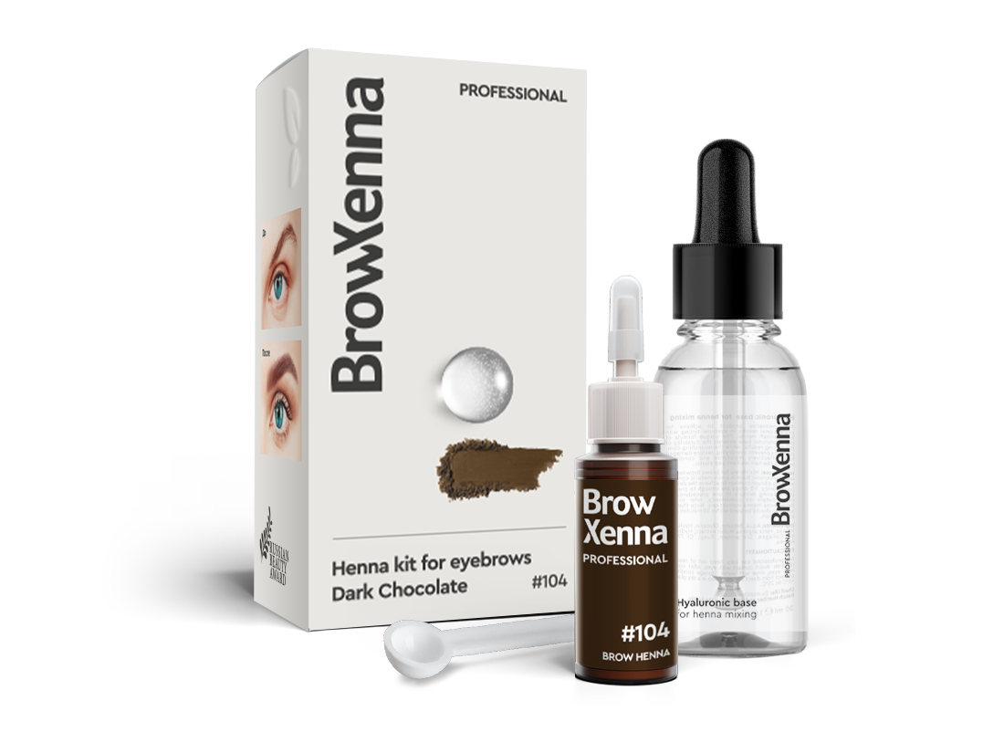 BrowXenna® Henna Kit with Hyaluronic Mixing Base #104