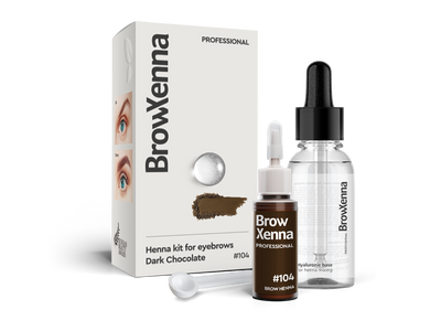 BrowXenna® Henna Kit with Hyaluronic Mixing Base #104