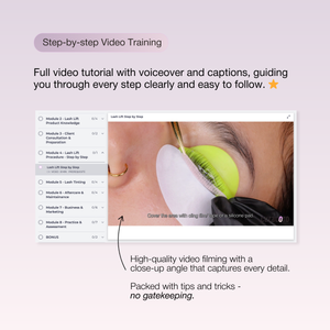 Lash Lift Mastery: From Beginner to Pro! Online Certification (Fundamental + Traditional + Tutorial of Korean Lash Lift Method)