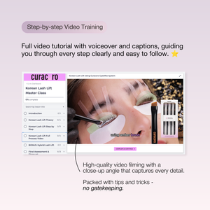 Korean Lash Lift Training | Online Certification | 3 Methods (Korean/Glueless/Hybrid)