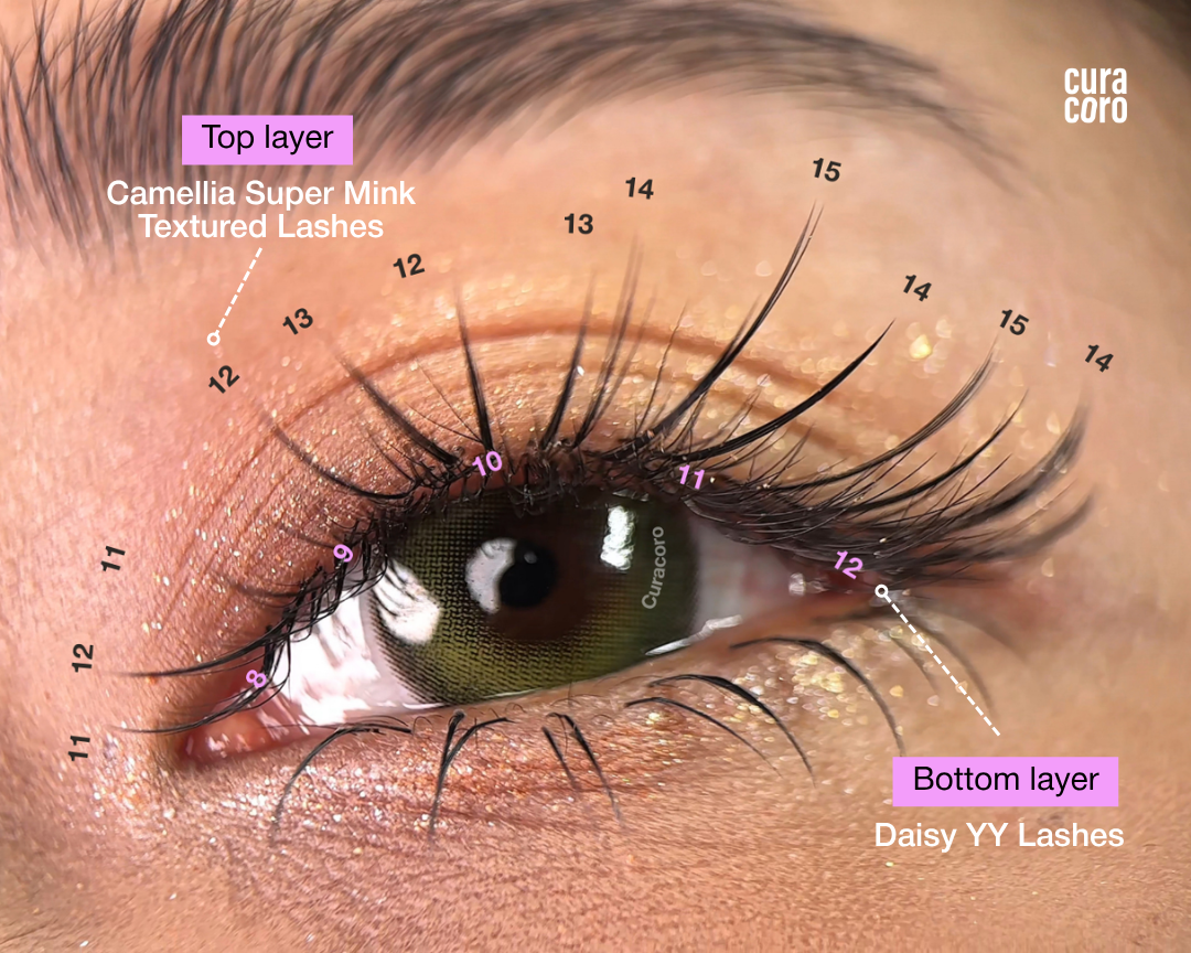 Daisy YY lashes (Textured & Soft-Based Layering)