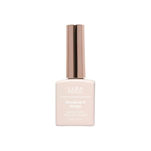 LLBA Boulevard Beige Gel Polish bottle on a light background.