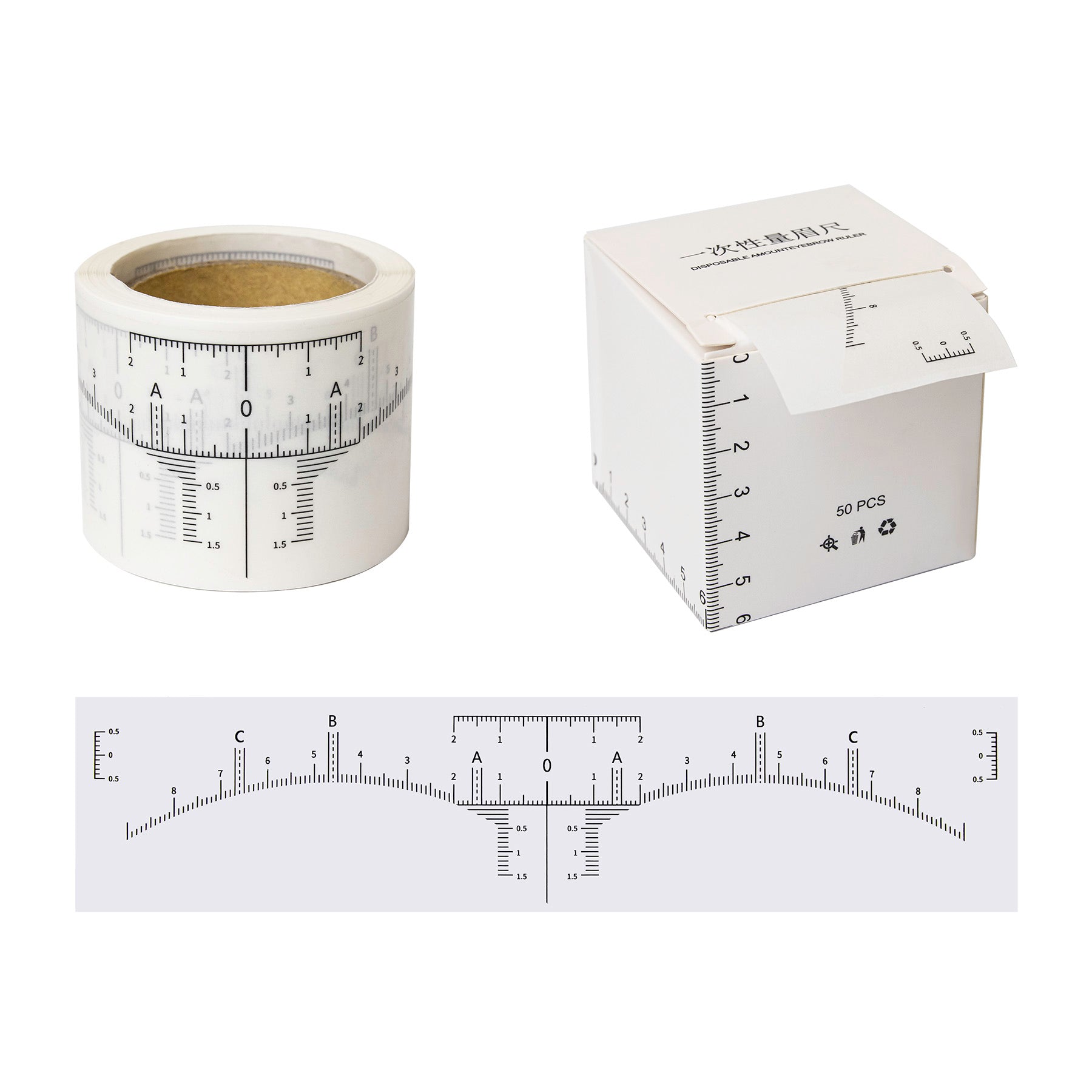 Sticker Brow Ruler Curacoro - Eyebrow Ruler Sticker – CURACORO CA