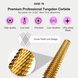 Nail Drill Bit - 6.0mm 5-in-1 Cross Cut Bit Super Long Flute 3/32" (C/M/F/XF)