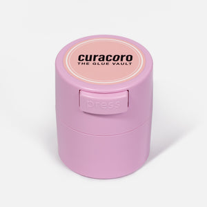 Pink Adhesive Container Over White Background