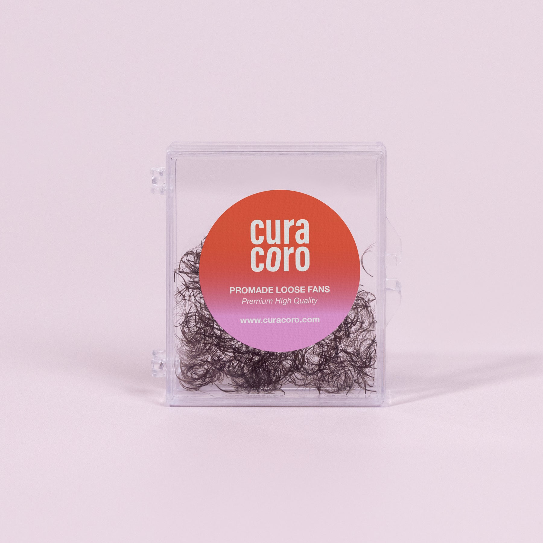 Brown Promade fans loose 5D 0.07 Clear Case Over a light pink Background