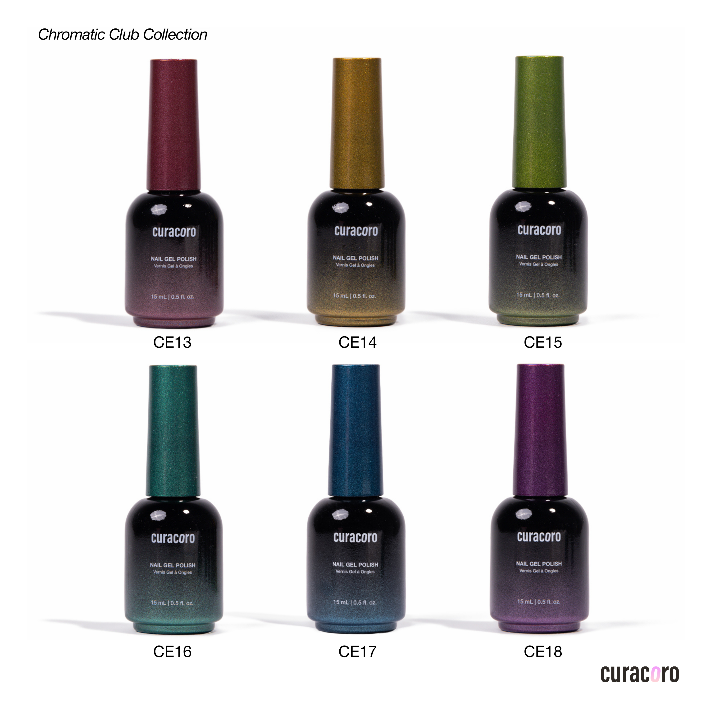 Chromatic Club - Cat Eyes Gel Nail Collection (6 shades/15ml Each)