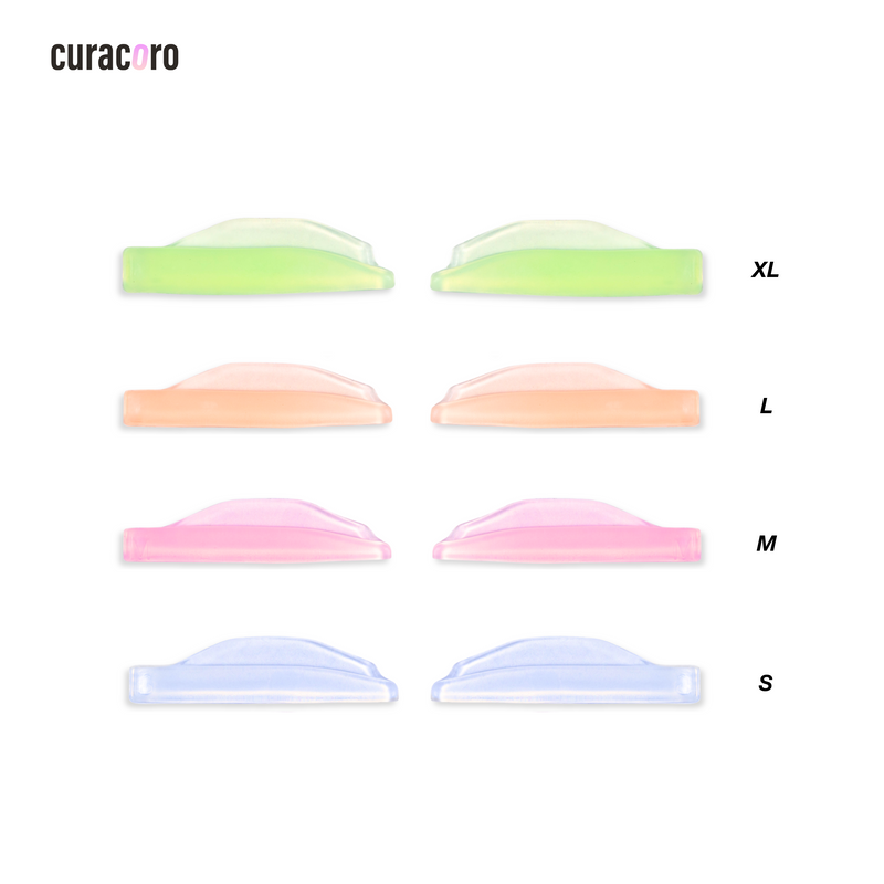 Love Jelly Hybrid Lash Lift Shields - 4 Color-Coded Pairs | Curacoro