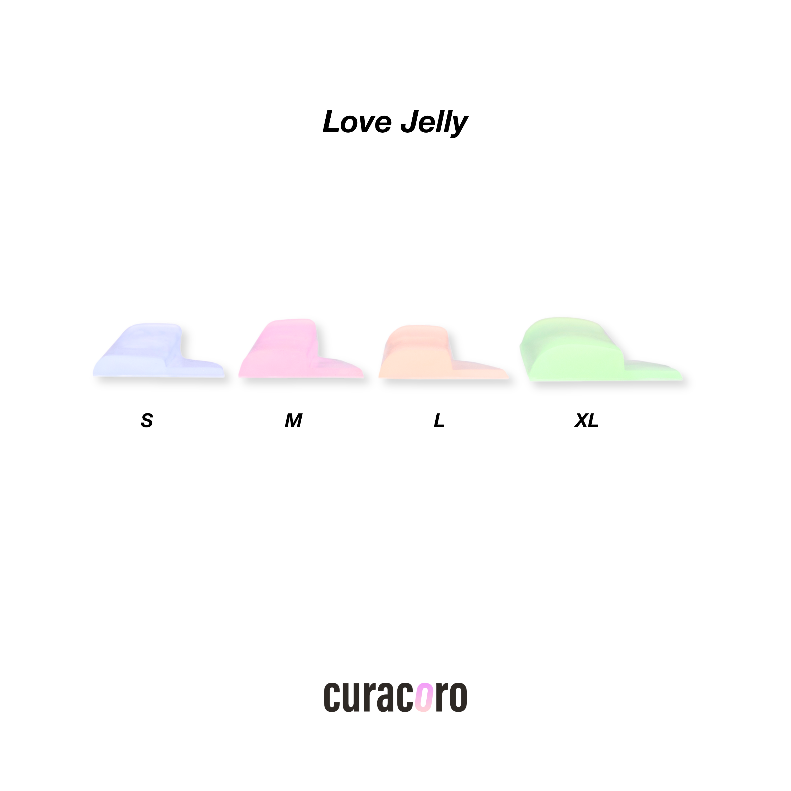 Love Jelly Hybrid Lash Lift Shields - 4 Color-Coded Pairs | Curacoro