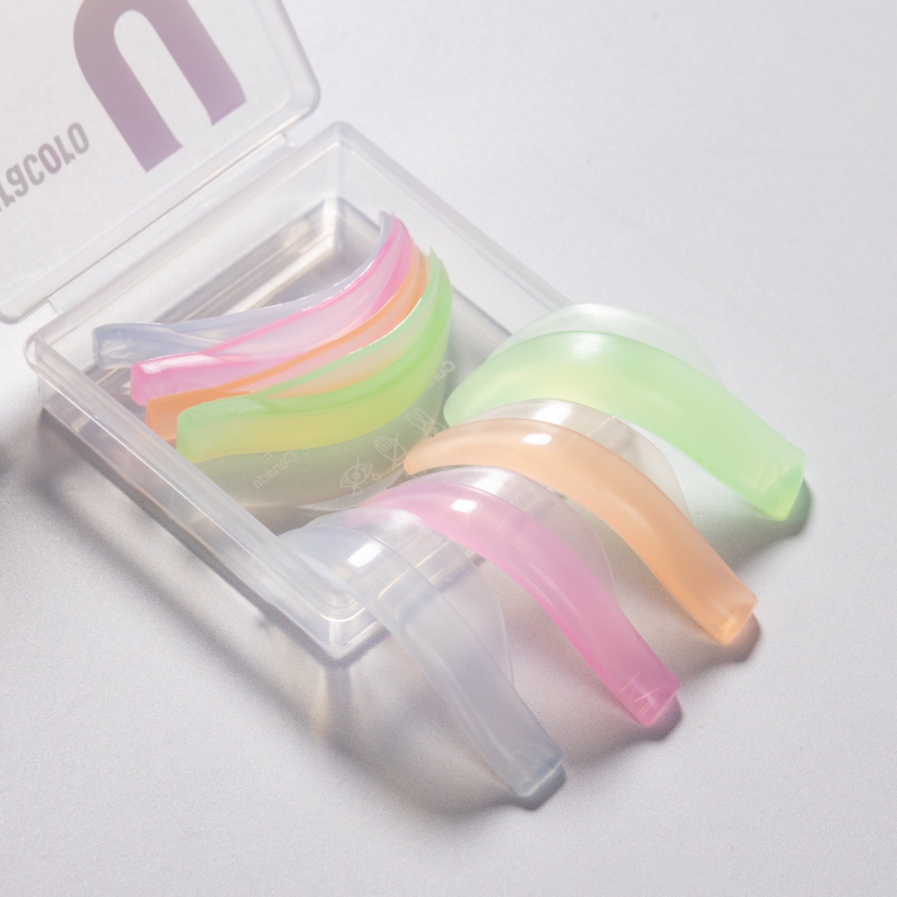 Love Jelly Hybrid Lash Lift Shields - 4 Color-Coded Pairs | Curacoro