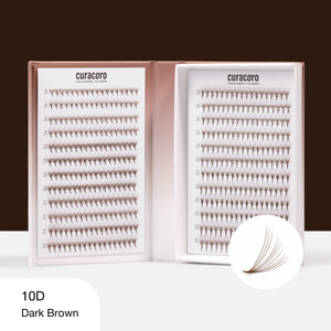 Dark Brown Lashfolio Narrow Promade Fans 10D (480 fans)