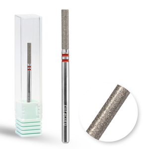 Cuticle Nail Drill Bit – Diamond Bit 2.3 × 12 mm (Flat Barrel) - Medium/Fine