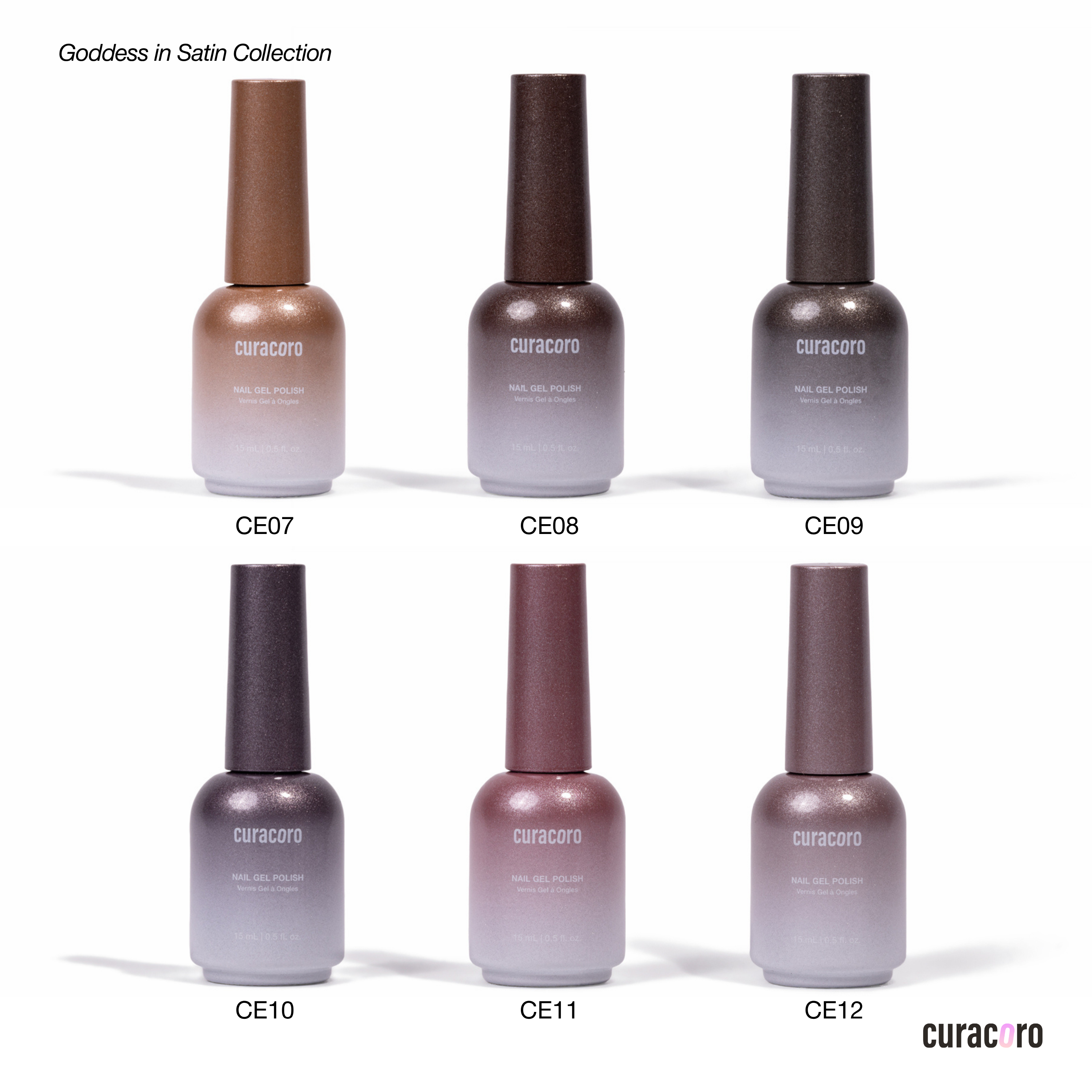 Goddess in Satin - Cat Eyes Gel Nail Collection (6 Shades / 15ml Each)