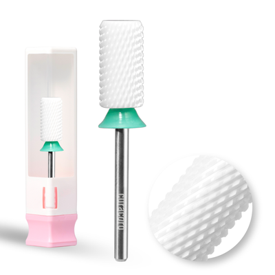 Ceramic Nail Drill Bit - Large Barrel Bits - Chamfer - Coarse 3/32"