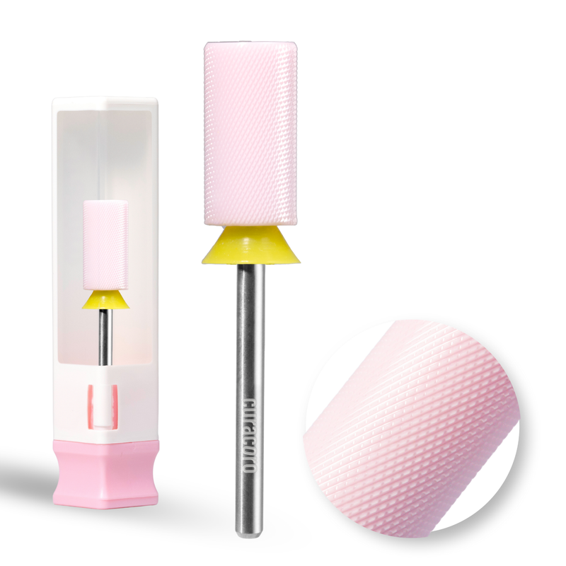 Ceramic Nail Drill Bit - Large Barrel Bits - Chamfer - Extra Fine 3/32"