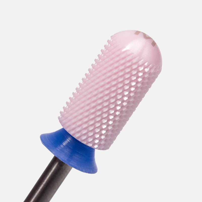 Ceramic Nail Drill Bit - Large Barrel Smooth Top Bit - Medium 3/32"