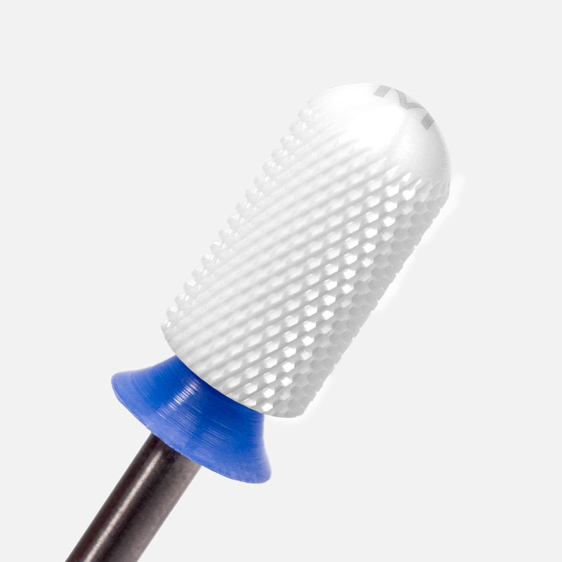 Ceramic Nail Drill Bit - Large Barrel Smooth Top Bit - Medium 3/32"