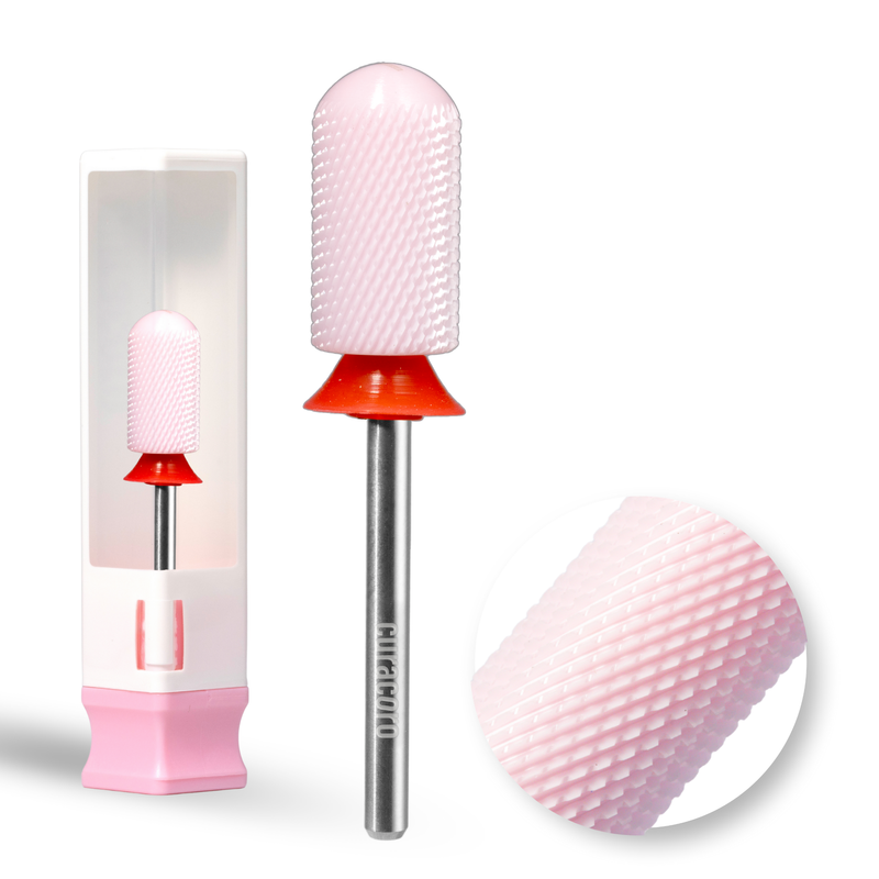 Ceramic Nail Drill Bit - Large Barrel Smooth Top Bit – Fine 3/32"