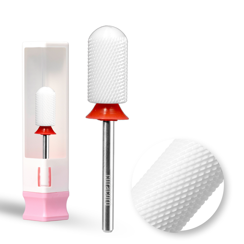 Ceramic Nail Drill Bit - Large Barrel Smooth Top Bit – Fine 3/32"