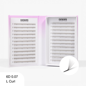 LashFolio Promade Fans 6D 0.07 - L Curl (504 fans)