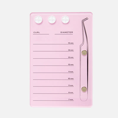 Lash Tile with Magnetic Tweezer Holder Over White Background