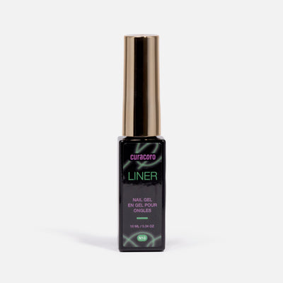 Nail Liner Gel - N10: Mint Midnight Bottle Over White Background