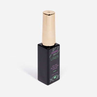 Nail Liner Gel - N10: Mint Midnight Bottle Over White Background