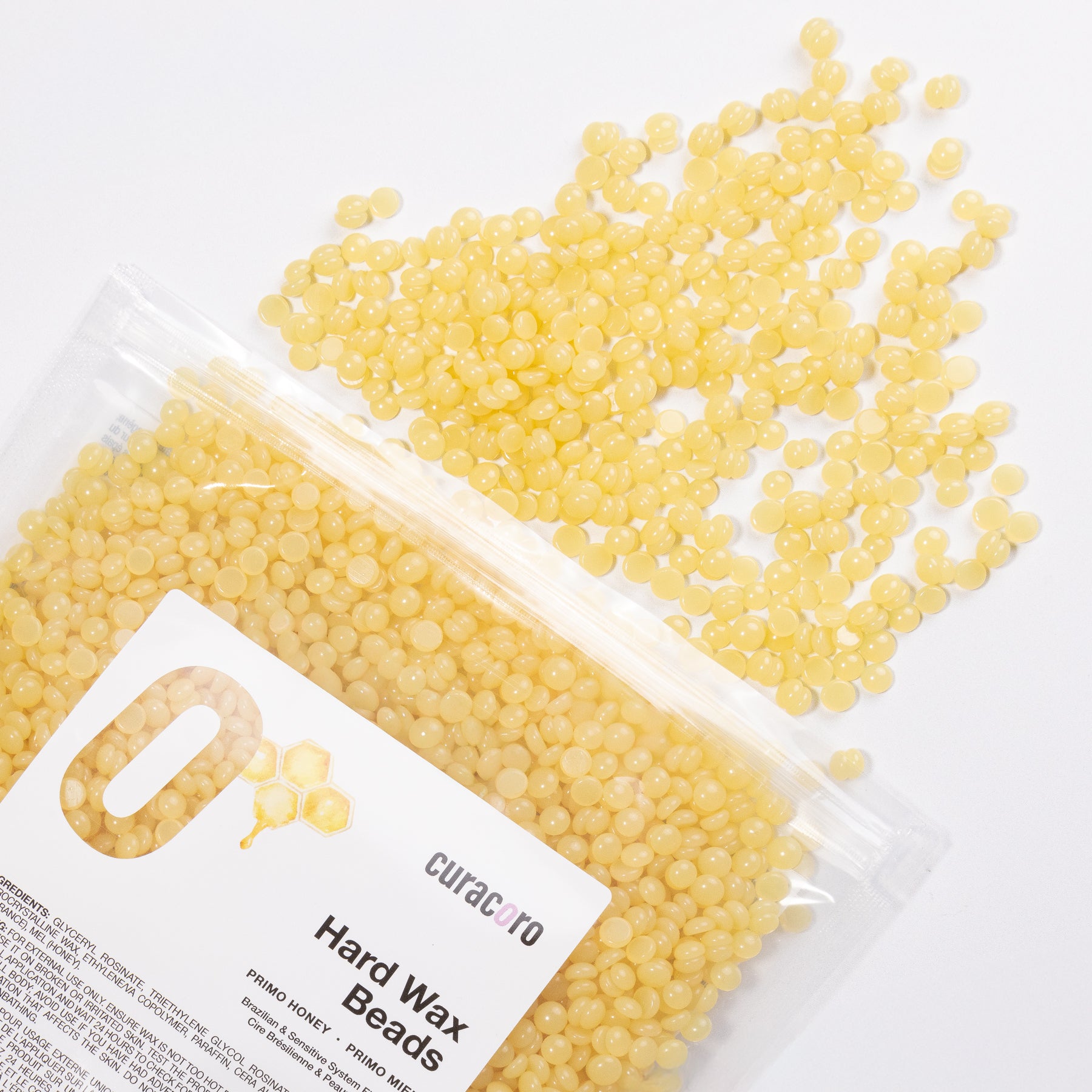 Curacoro Italian Hard Wax Beans – Honey (500g)