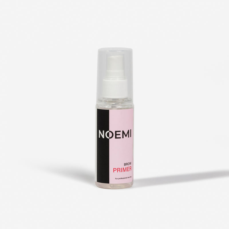 Noemi Brow Primer Bottle Over White Background