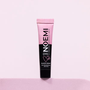 Noemi Hybrid Lash Dye - Black Night Bottle Over Pink Background