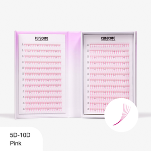 Abanicos estrechos de Promade de Lashfolio en color rosa