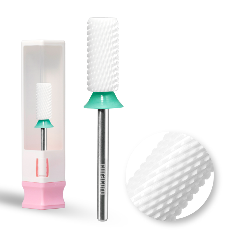 Ceramic Nail Drill Bit - Small Barrel Bits - Chamfer - Coarse 3/32"