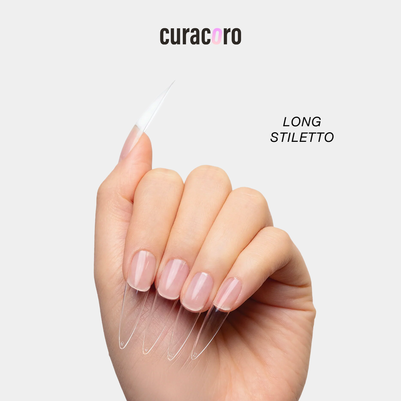 Soft Gel Nail Tips - Natural Stiletto