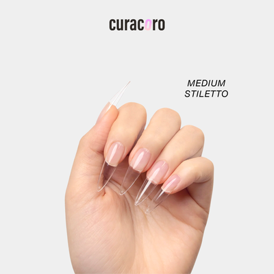 Soft Gel Nail Tips - Natural Stiletto