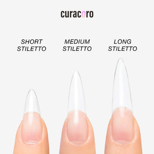 Soft Gel Nail Tips - Natural Stiletto