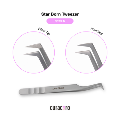 StarBorn L-Shaped Tweezer – Textured Volume Lash Tool | Curacoro