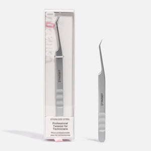 StarDust 40° Lash Tweezer – Boot-Curved Hybrid for Promades | Curacoro