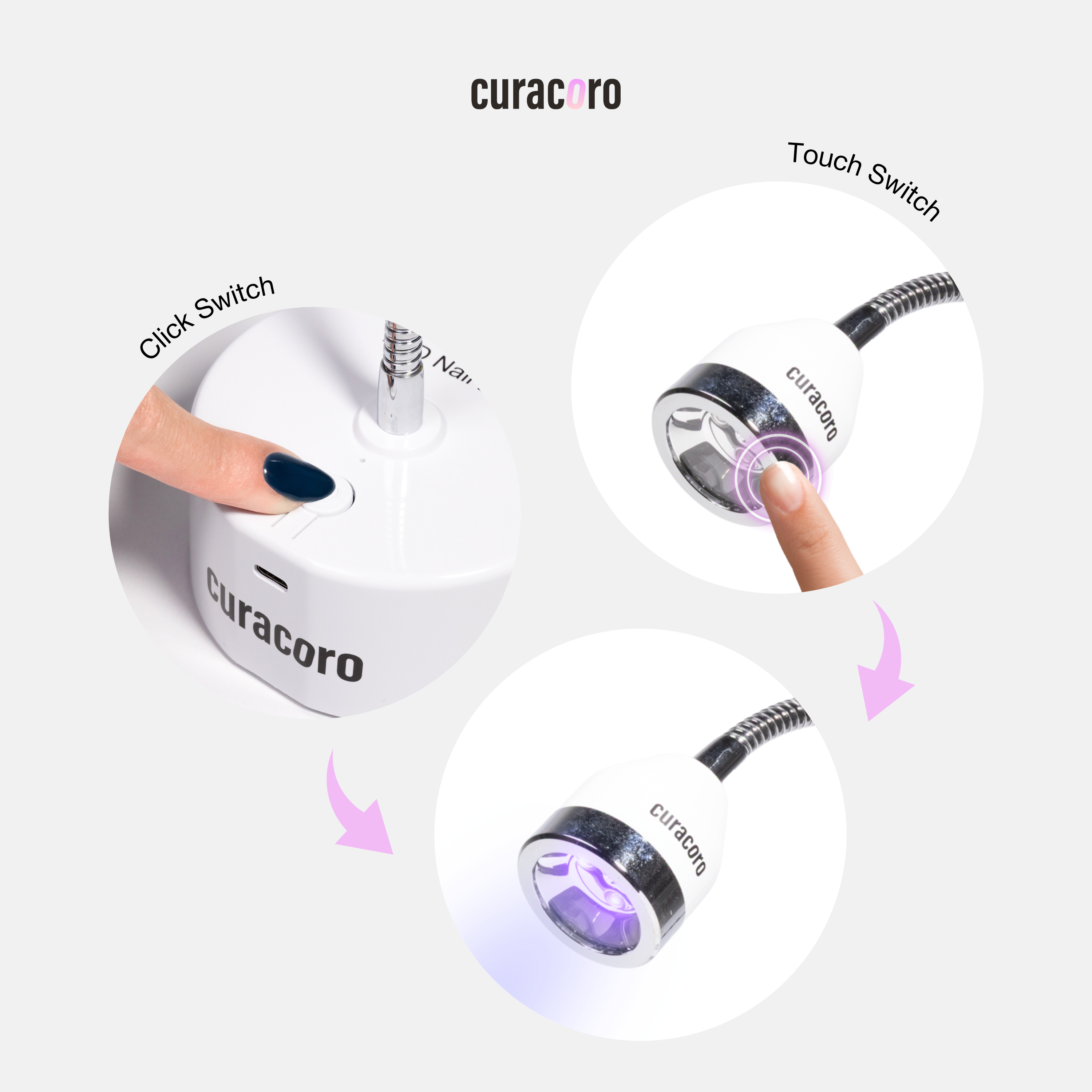 Touch UV Curing LED Lamp for Gel Nail Polish