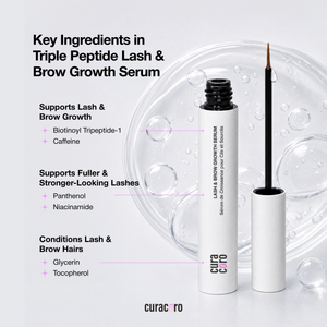 Triple Peptide Lash & Brow Growth Serum (5ml) – Professional Italian Formula for Rapid Length & Volume