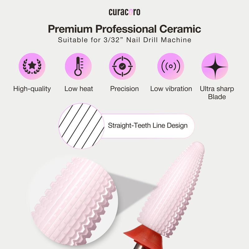 Ceramic Nail Drill Bit - Typhoon Bit – 2 Way – Fine, 3/32"