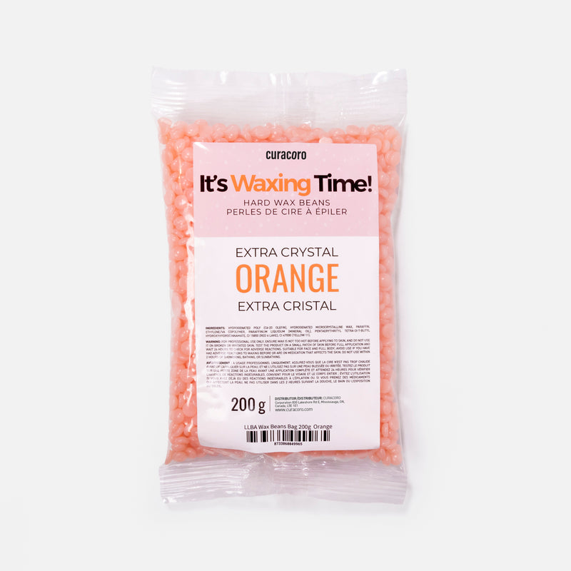 Wax Beans Bag 200g - Orange Over White Background