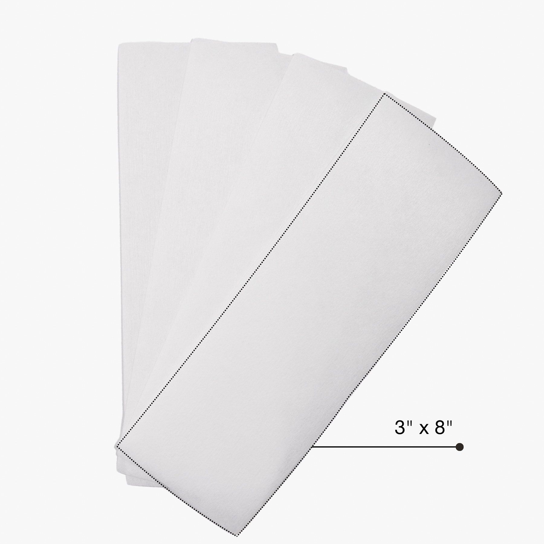 Non-Woven Wax Strips (3"x8") – 100 pcs